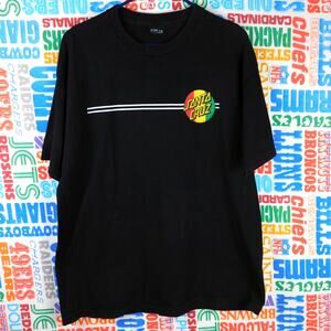 Santa Cruz Skateboards Rasta Logo T Shirt Size XL Double Sided NHS Tag